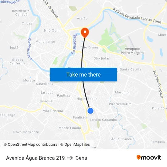 Avenida Água Branca 219 to Cena map