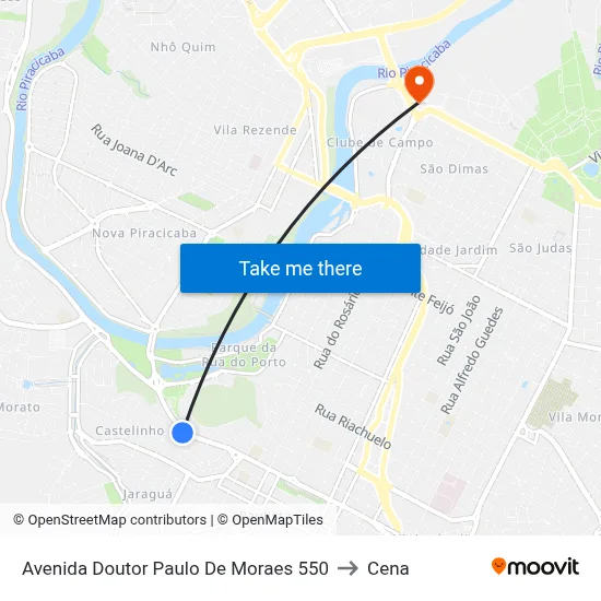 Avenida Doutor Paulo De Moraes 550 to Cena map