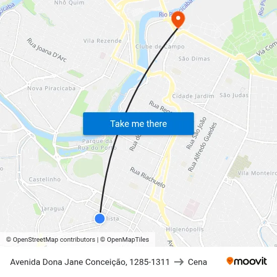 Avenida Dona Jane Conceição, 1285-1311 to Cena map