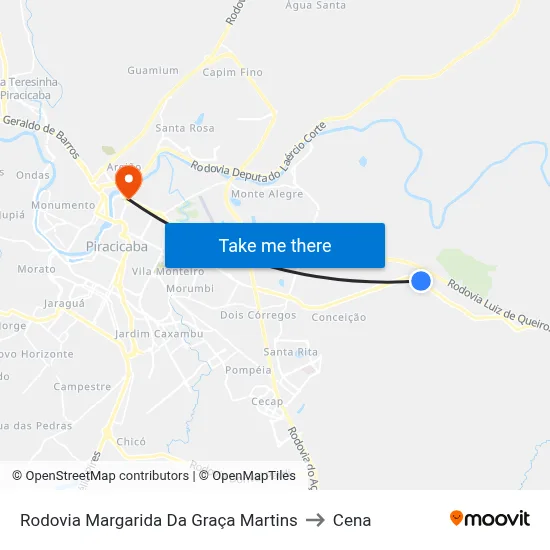 Rodovia Margarida Da Graça Martins to Cena map