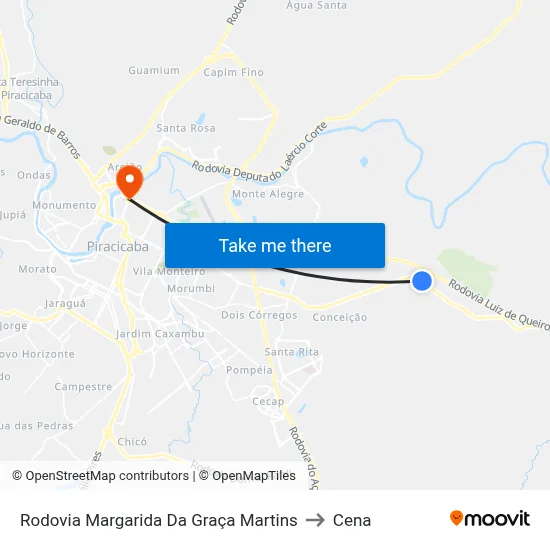Rodovia Margarida Da Graça Martins to Cena map