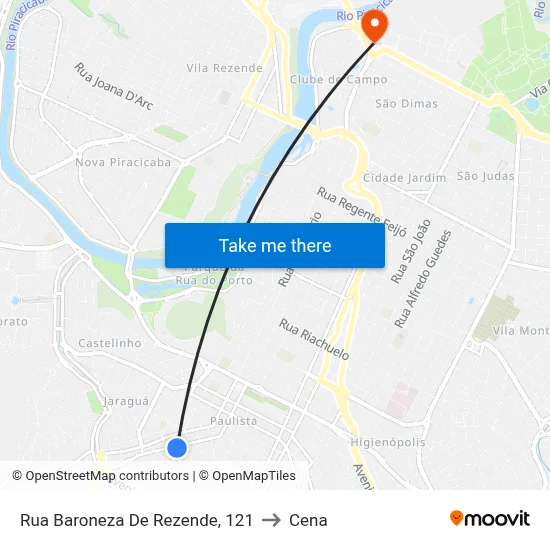 Rua Baroneza De Rezende, 121 to Cena map