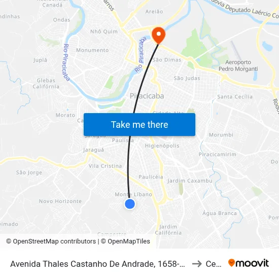 Avenida Thales Castanho De Andrade, 1658-1776 to Cena map