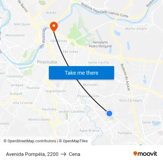 Avenida Pompéia, 2200 to Cena map