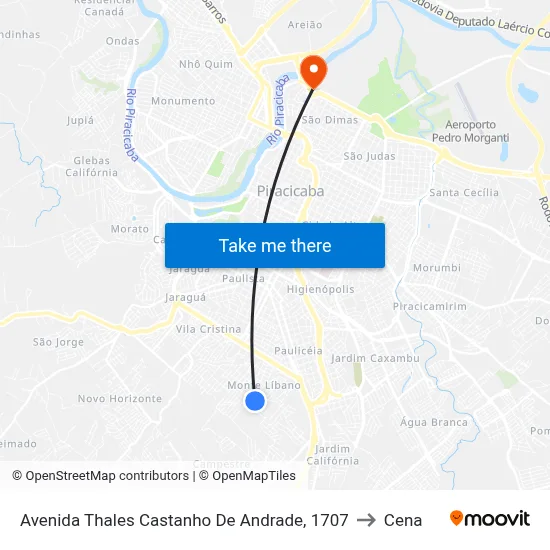 Avenida Thales Castanho De Andrade, 1707 to Cena map