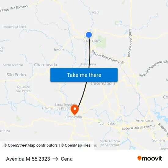 Avenida M 55,2323 to Cena map