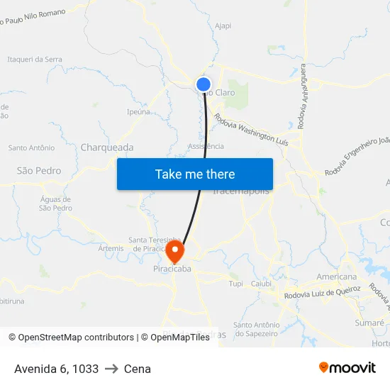 Avenida 6, 1033 to Cena map