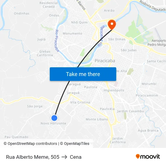 Rua Alberto Meme, 505 to Cena map