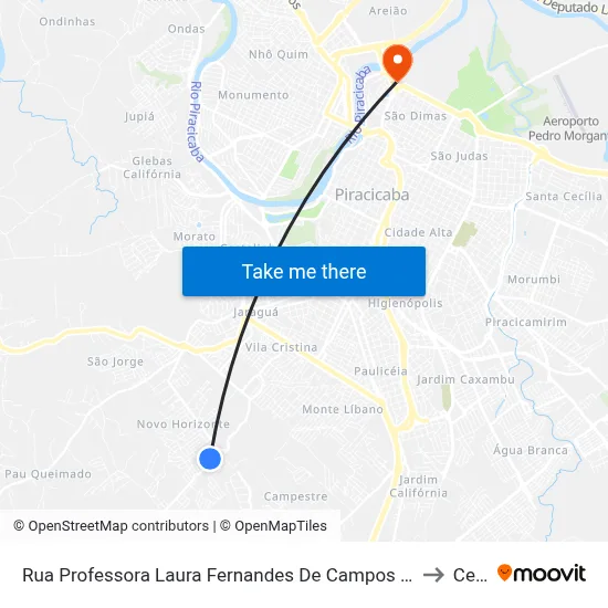 Rua Professora Laura Fernandes De Campos Ferrari, 233 to Cena map