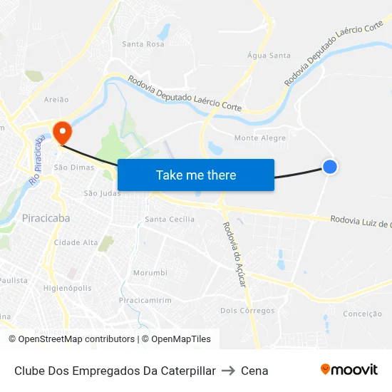 Clube Dos Empregados Da Caterpillar to Cena map