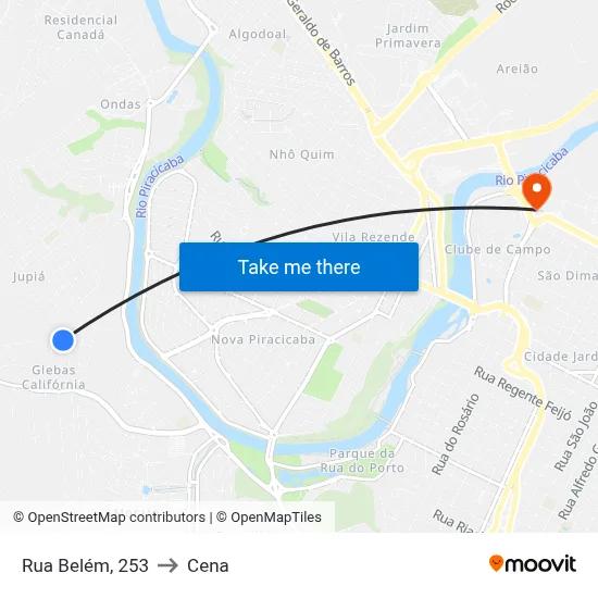 Rua Belém, 253 to Cena map