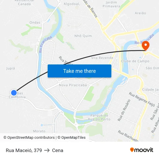 Rua Maceió, 379 to Cena map