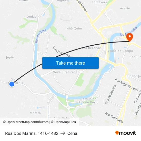 Rua Dos Marins, 1416-1482 to Cena map