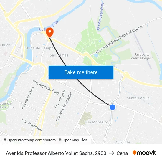 Avenida Professor Alberto Vollet Sachs, 2900 to Cena map