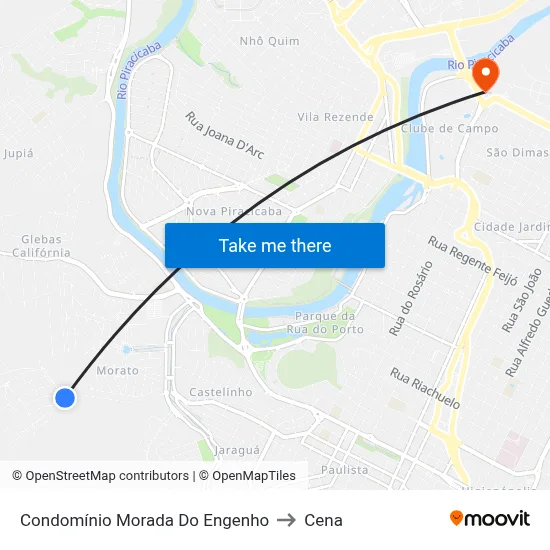 Condomínio Morada Do Engenho to Cena map