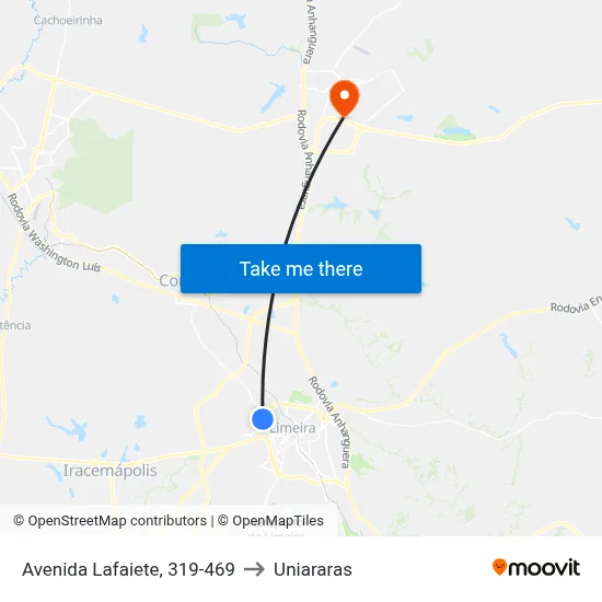 Avenida Lafaiete, 319-469 to Uniararas map