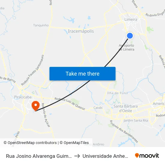 Rua Josino Alvarenga Guimarães, 329-403 to Universidade Anhembi Morumbi map