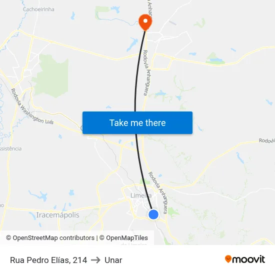 Rua Pedro Elías, 214 to Unar map