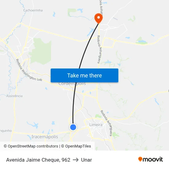 Avenida Jaime Cheque, 962 to Unar map