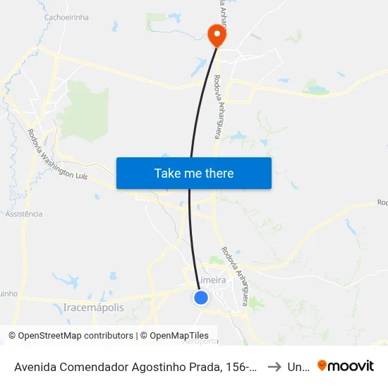 Avenida Comendador Agostinho Prada, 156-216 to Unar map