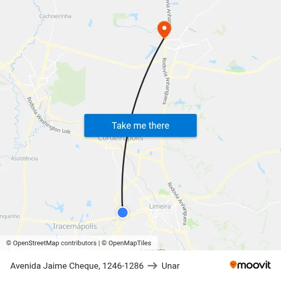 Avenida Jaime Cheque, 1246-1286 to Unar map