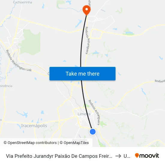 Via Prefeito Jurandyr Paixão De Campos Freire, 742-778 to Unar map