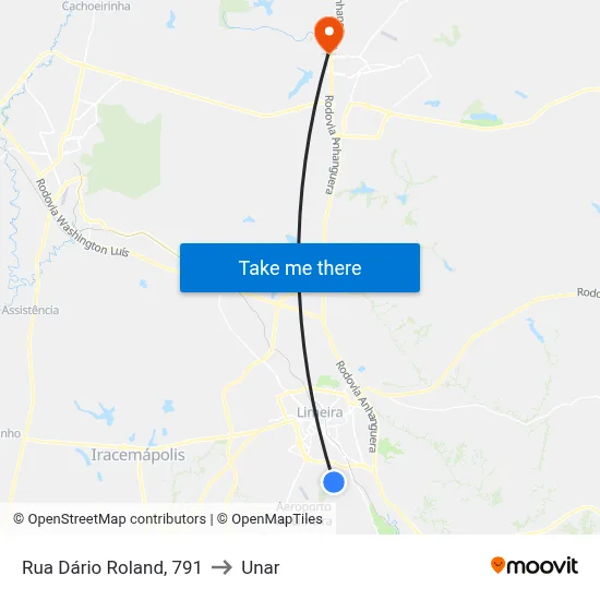 Rua Dário Roland, 791 to Unar map