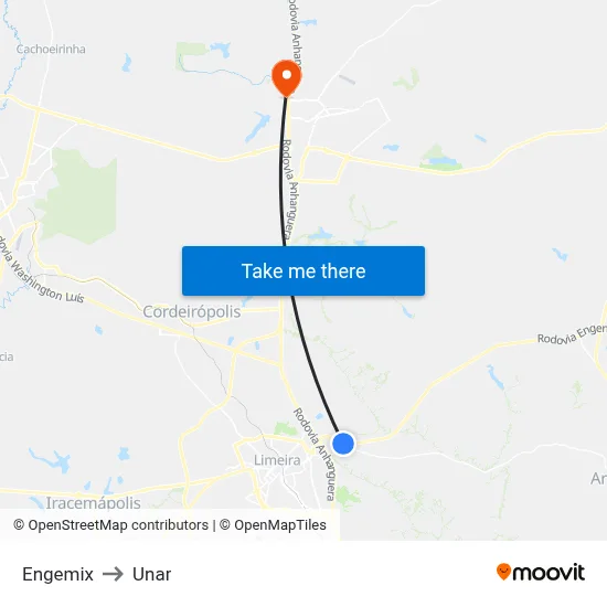 Engemix to Unar map