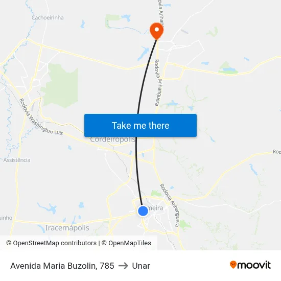 Avenida Maria Buzolin, 785 to Unar map