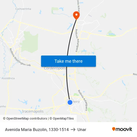 Avenida Maria Buzolin, 1330-1514 to Unar map