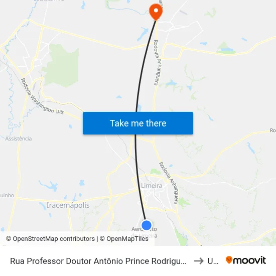 Rua Professor Doutor Antônio Prince Rodrigues, 2241-2279 to Unar map