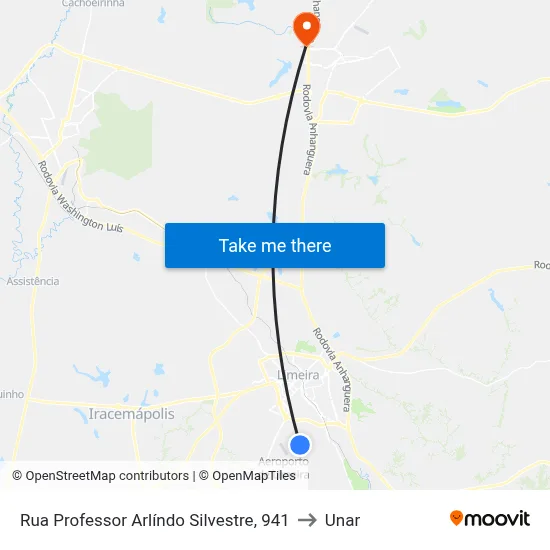 Rua Professor Arlíndo Silvestre, 941 to Unar map