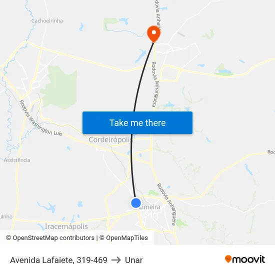 Avenida Lafaiete, 319-469 to Unar map