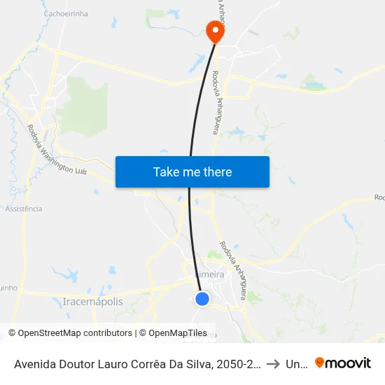 Avenida Doutor Lauro Corrêa Da Silva, 2050-2248 to Unar map