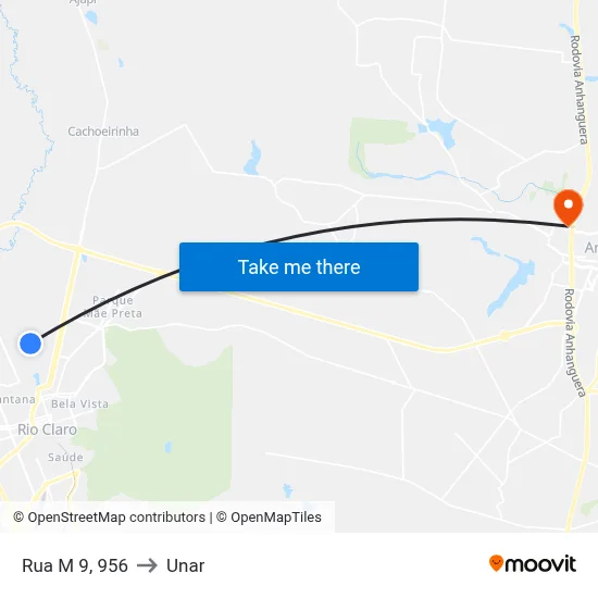 Rua M 9, 956 to Unar map