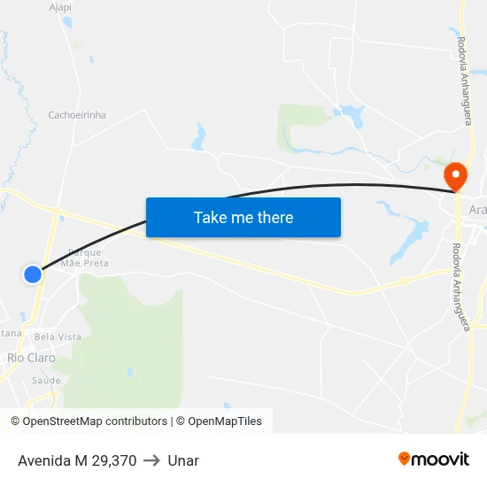 Avenida M 29,370 to Unar map