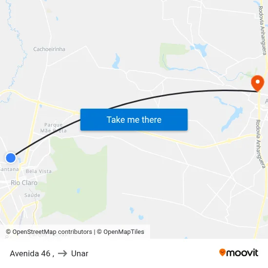 Avenida 46 , to Unar map
