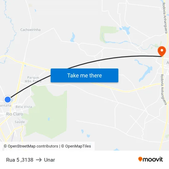 Rua 5 ,3138 to Unar map