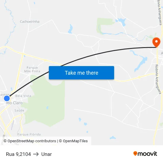 Rua 9,2104 to Unar map