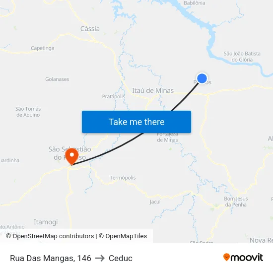 Rua Das Mangas, 146 to Ceduc map