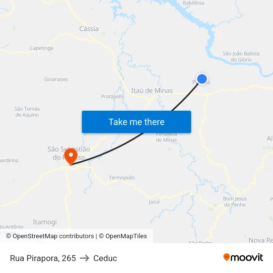 Rua Pirapora, 265 to Ceduc map
