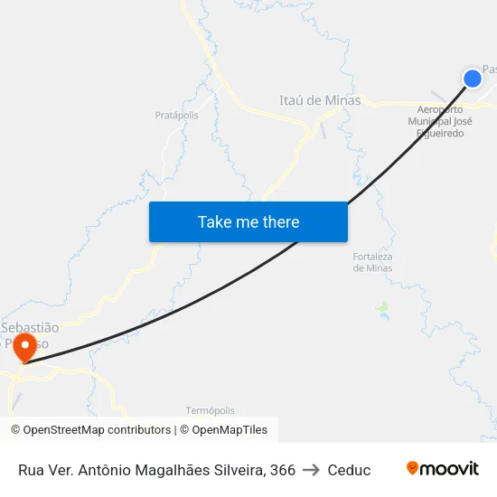 Rua Ver. Antônio Magalhães Silveira, 366 to Ceduc map