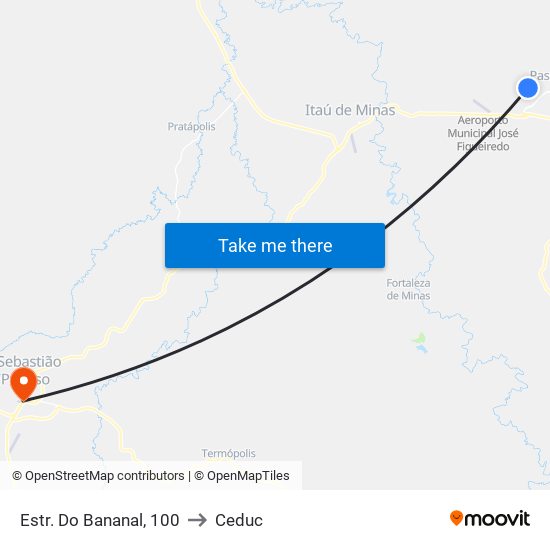 Estr. Do Bananal, 100 to Ceduc map