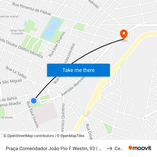 Praça Comendador João Pio F Westin, 93 | Santa Casa to Ceduc map