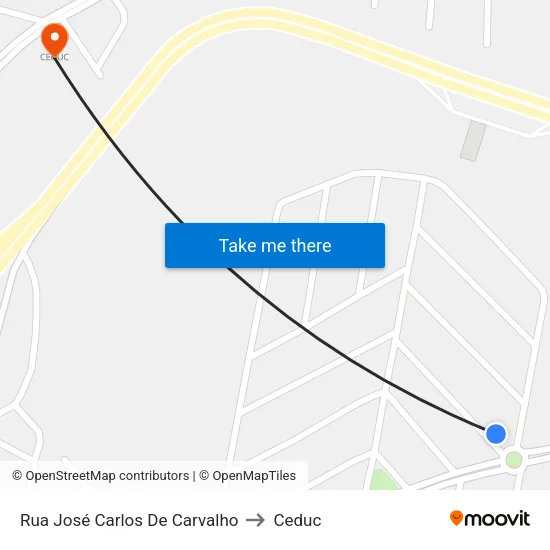 Rua José Carlos De Carvalho to Ceduc map