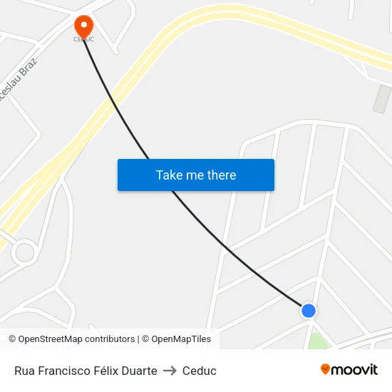Rua Francisco Félix Duarte to Ceduc map