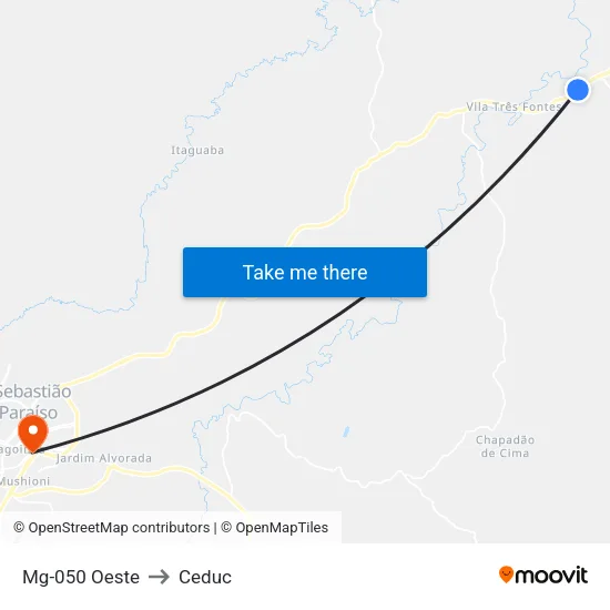 Mg-050 Oeste to Ceduc map