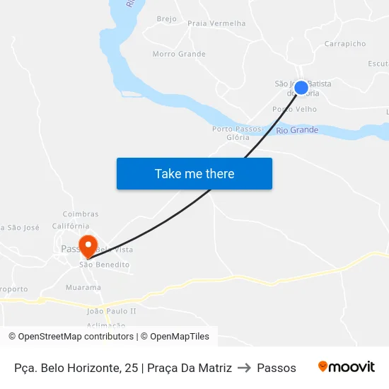 Pça. Belo Horizonte, 25 | Praça Da Matriz to Passos map