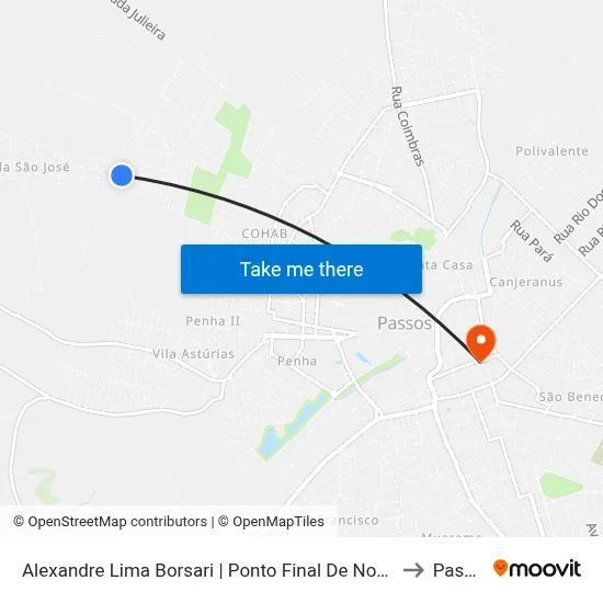 Alexandre Lima Borsari | Ponto Final De Nova Passos to Passos map