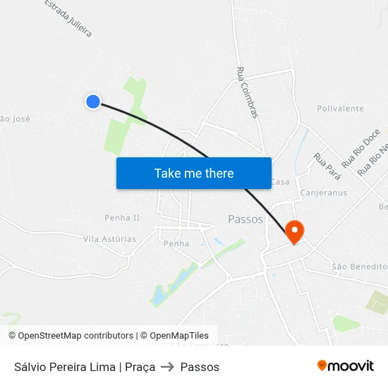 Sálvio Pereira Lima | Praça to Passos map